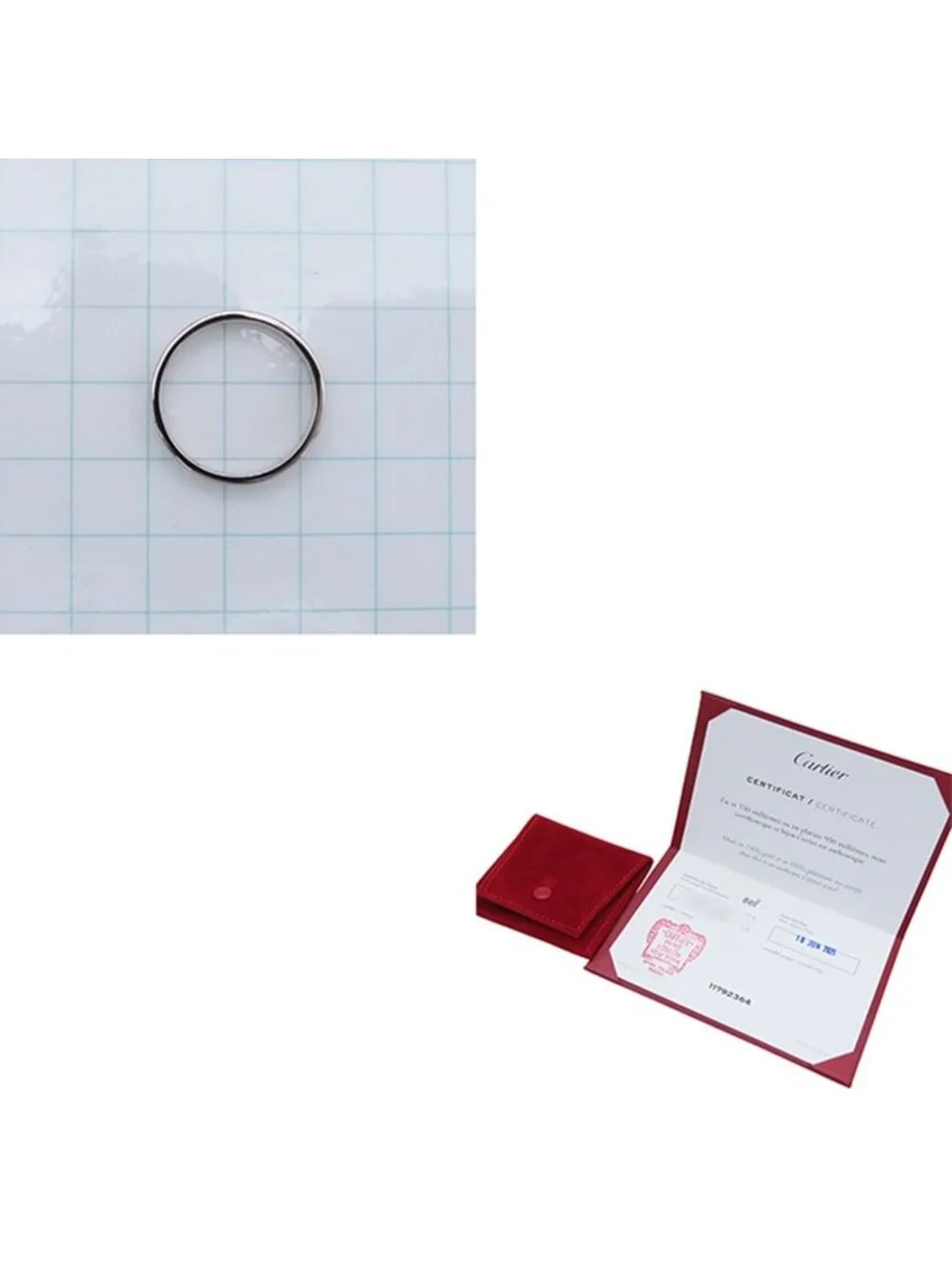 Cartier Mini Love Ring White Gold 18K Diamond 58